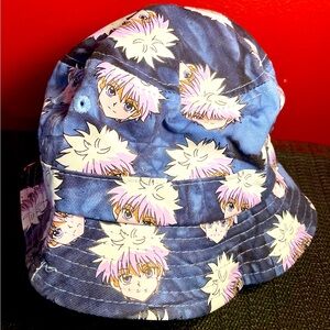 Hunter X Hunter Killua Bucket Hat By Hypland Anime Black Over Logo